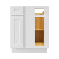 27 in. W x 24 in. D x 34.5 in. H Ready to Assemble Blind Corner Base Kitchen Cabinet in Shaker White