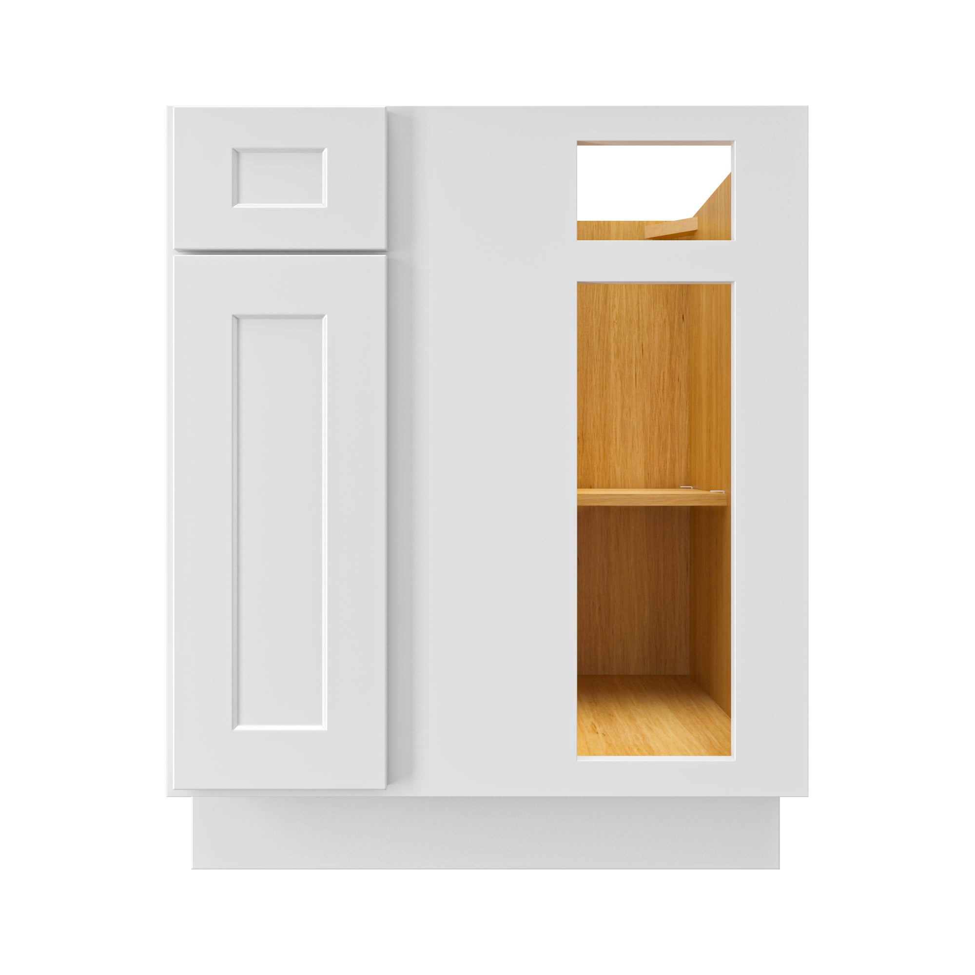 27 in. W x 24 in. D x 34.5 in. H Ready to Assemble Blind Corner Base Kitchen Cabinet in Shaker White