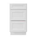 Ready to Assemble 3 Drawer Base Cabinet in Shaker White