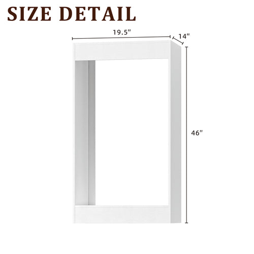 19.5" Wide Double Hanging Modular Closet System, Wall-Mounted Closet Organizer with Dual Hanging Rods, White