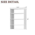 19.5" Wide Short Tower Modular Closet System, Adjustable Shelf Closet Tower for Storage, White