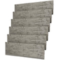Faux Stone Wall Panels, 6-Pack Premium PU Stone Veneer for Indoor/Outdoor, 3D Artificial Rock Siding for Fireplace Surround & TV Accent Wall, English Brown Castle Stone, 45.67"x11.8"