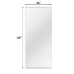 26 in W x 60 in H Frameless Full Length Wall Mirror for Home Gym Bedroom Garage Workout Room and Dance Studio