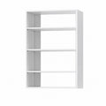 19.5" Wide Short Tower Modular Closet System, Adjustable Shelf Closet Tower for Storage, White