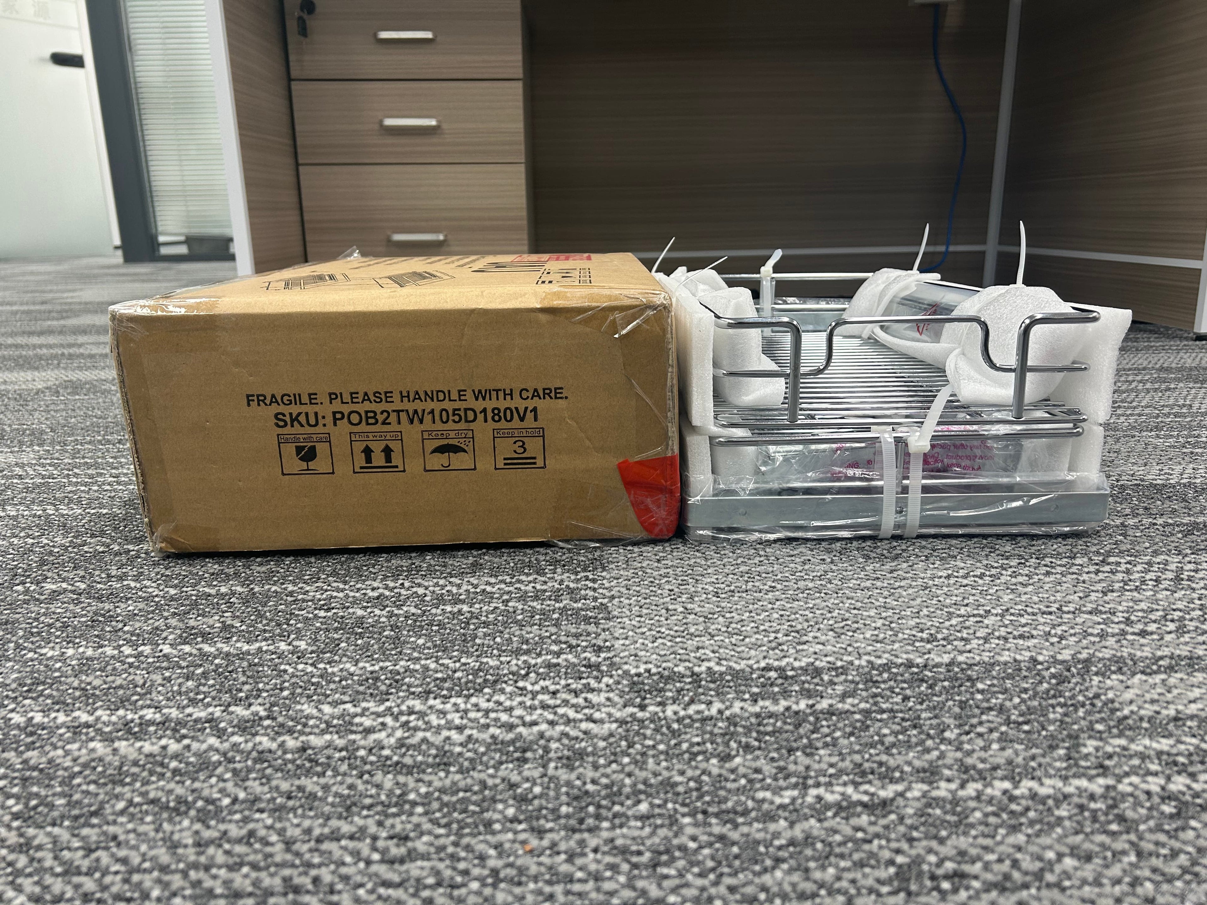 UAU 13.5" W x 18" D Pull Out Cabinet Organizer, Slide Out Pantry Shelves for Bathroom Vanity & Shallow Kitchen Cabinets, Heavy Duty Chrome Wire Basket Drawer (Requires 15" Min Cabinet Opening)