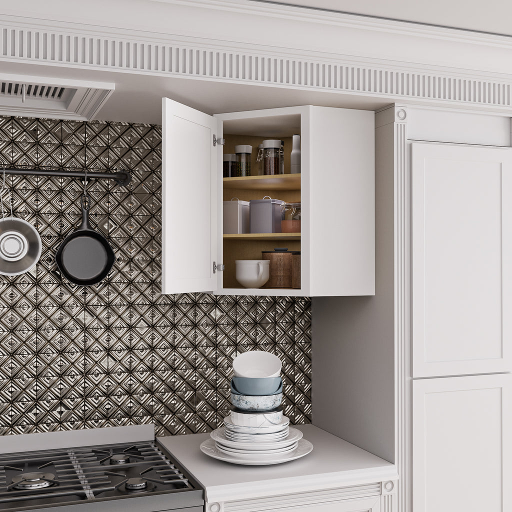 24 in. W x 24 in. D x 30 in. H Plywood Wall Corner Kitchen Cabinet in Shaker White