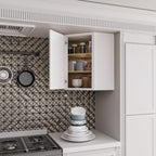24 in. W x 24 in. D x 30 in. H Plywood Wall Corner Kitchen Cabinet in Shaker White