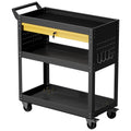 Heavy-Duty Rolling Tool Cart with Drawer & Pegboard, Mobile Garage Storage Organizer for Workshop