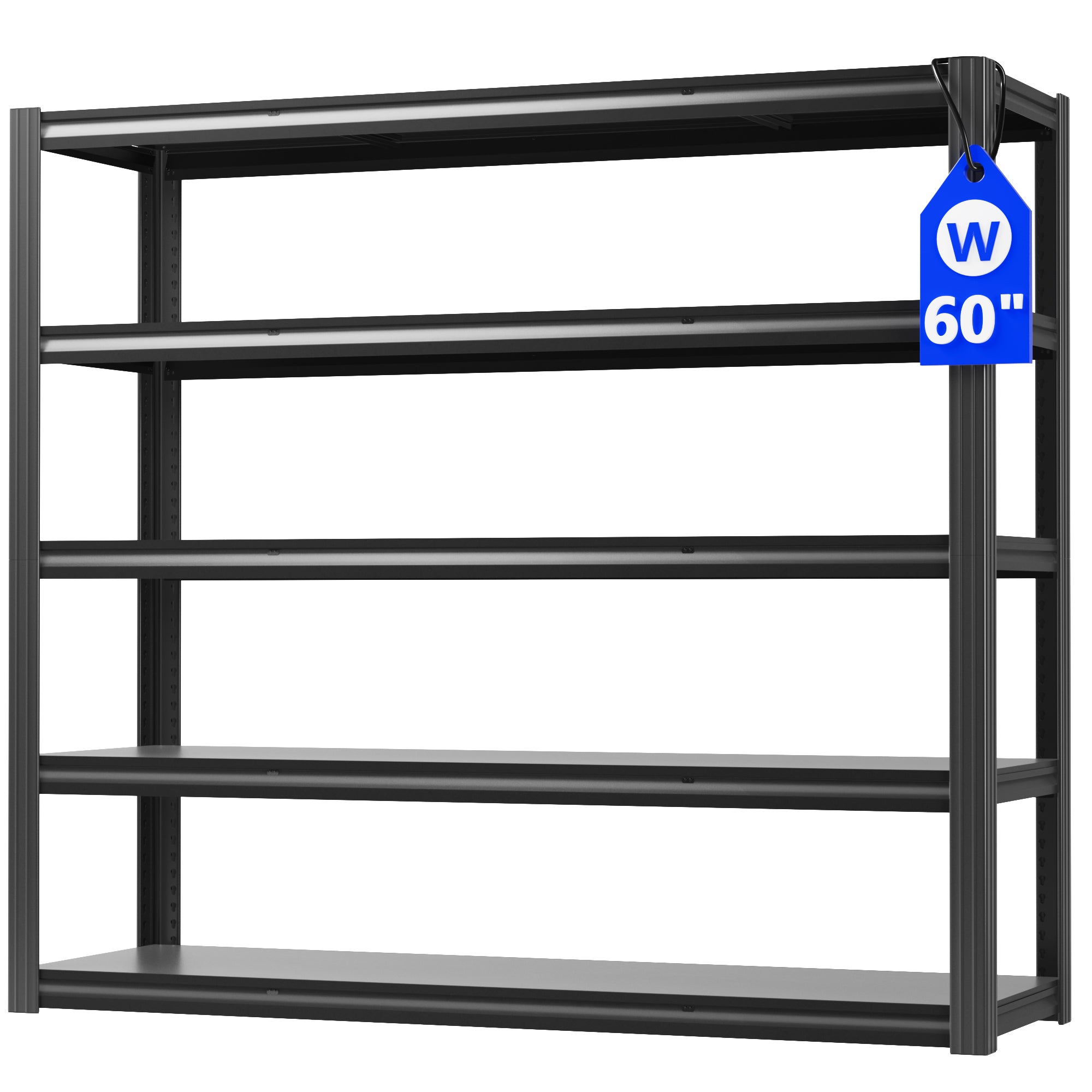 5 Tier Garage Shelving Units Metal Garage Storage Shelves for Basement, Commercial, Warehouse, Industrial