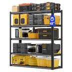 Heavy-Duty Garage Shelving 5-Tier Adjustable Metal Storage Rack 3000 lb Capacity Industrial Shelving for Garage Basement or Warehouse