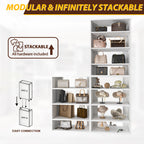 19.5" Wide 4 Drawer Tower Modular Closet System, Closet Storage Organizer with 4 Drawers, White