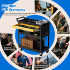 Heavy-Duty Rolling Tool Cart with Drawer & Pegboard, Mobile Garage Storage Organizer for Workshop