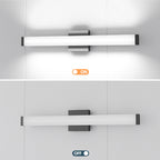 LUXYARD Bathroom Vanity Light Black - 25 inch  Vanity Lights for Bathroom - 14W LED Bath Lights Over Mirror Cool White Light 6000K