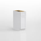 Kitchen Base Cabinets with 1-Drawer and Adjustable Shelf in Shaker White