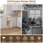 Kitchen Base Cabinets with 1-Drawer and Adjustable Shelf in Shaker White