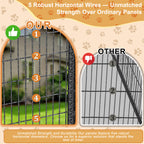 Dog Playpen Outdoor Extra Wide 16 Piece Panels Heavy Duty Dog Fence 40Inch Height Anti Rust with Doors Portable for RV Camping Yard Total 37FT 111Sq ft Snowy Black