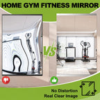 26 in W x 60 in H Frameless Full Length Wall Mirror for Home Gym Bedroom Garage Workout Room and Dance Studio