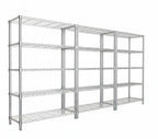 48"W x 18"D Black 5-Tier Wire Shelving, 2000Lbs Capacity Heavy Duty Metal Rack, Rust-Proof Adjustable Shelves for Garage, Kitchen Pantry & Basement - Black