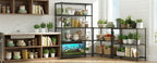 48"W x 18"D Black 5-Tier Wire Shelving, 2000Lbs Capacity Heavy Duty Metal Rack, Rust-Proof Adjustable Shelves for Garage, Kitchen Pantry & Basement - Black