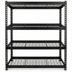 60"W x 18"D x 72"H Wire Shelving Unit, Industrial Grade 4/5-Tier Metal Storage Rack, Massive 3300Lbs Capacity (660Lbs/Shelf), Heavy Duty Adjustable Garage Shelf for Warehouse, Commercial Kitchen, Black
