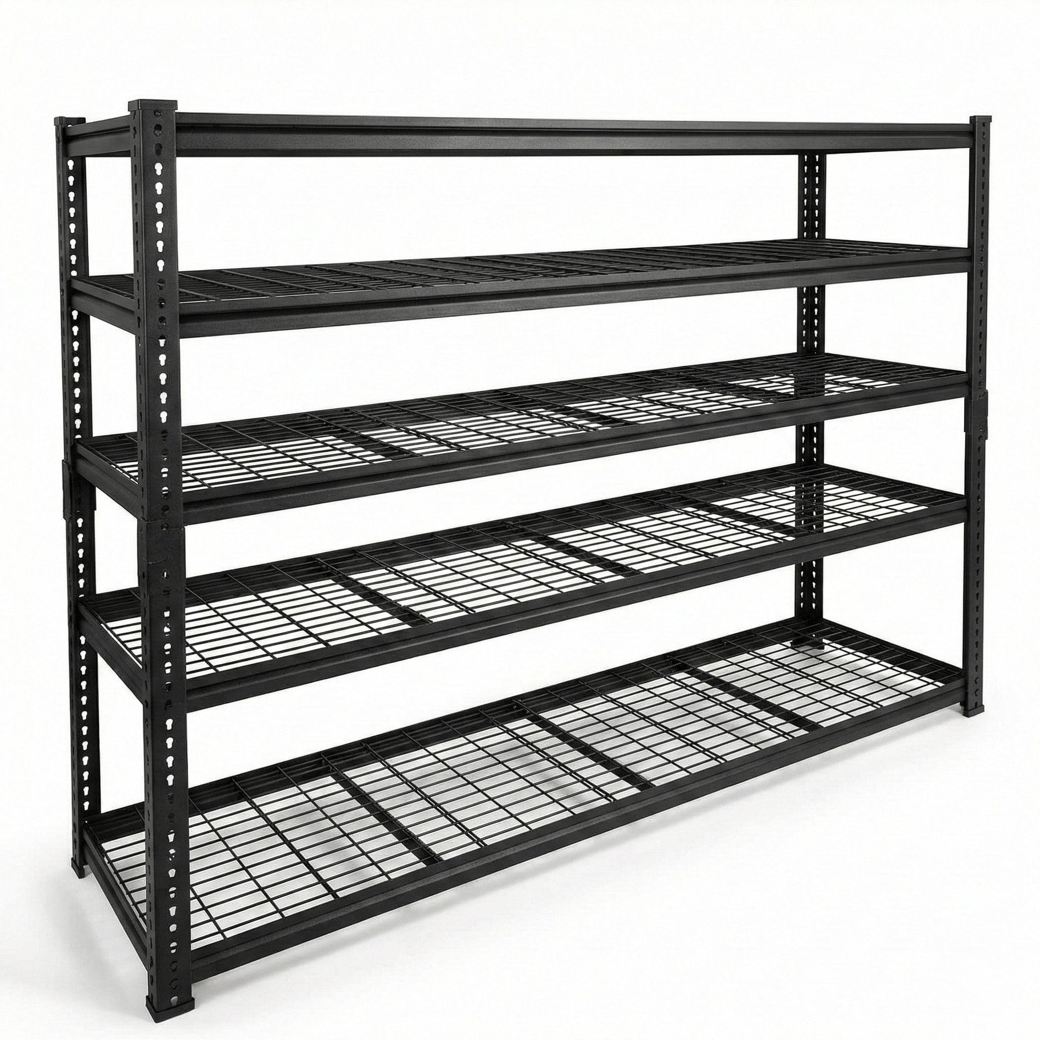 60"W x 18"D x 72"H Wire Shelving Unit, Industrial Grade 4/5-Tier Metal Storage Rack, Massive 3300Lbs Capacity (660Lbs/Shelf), Heavy Duty Adjustable Garage Shelf for Warehouse, Commercial Kitchen, Black