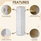 Pantry Kitchen Cabinet Tall Storage Cabinet in Shaker White