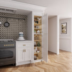 Pantry Kitchen Cabinet Tall Storage Cabinet in Shaker White