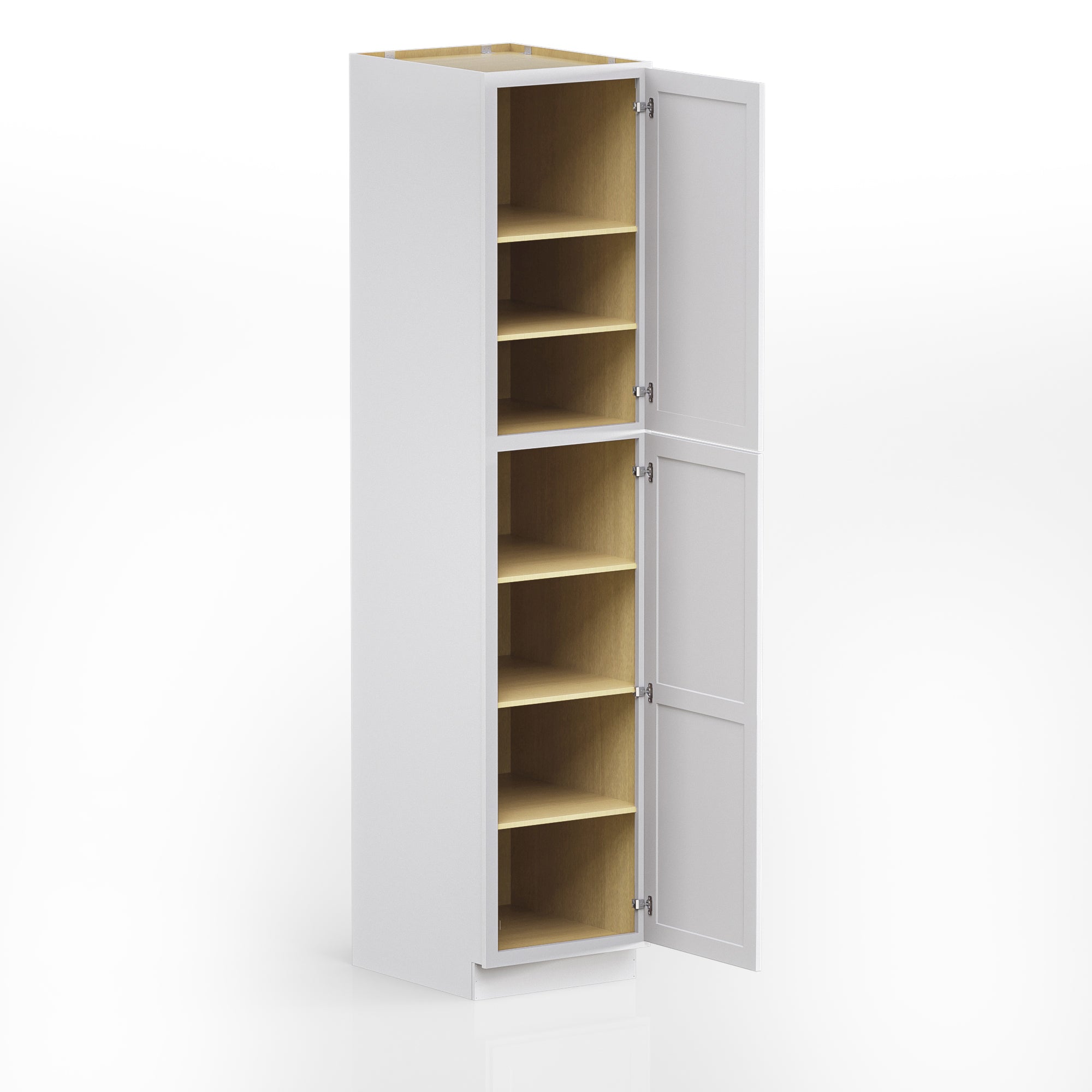 Pantry Kitchen Cabinet Tall Storage Cabinet in Shaker White