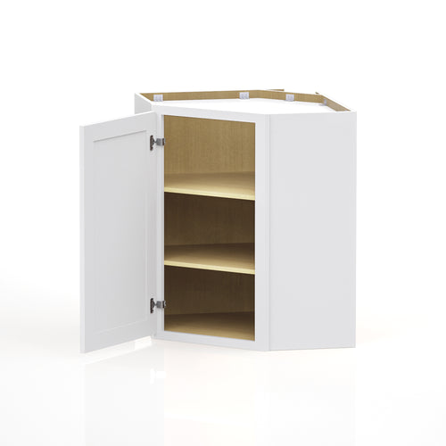 24 in. W x 24 in. D x 30 in. H Plywood Wall Corner Kitchen Cabinet in Shaker White